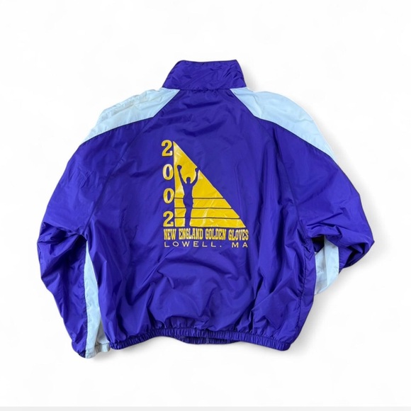 Vintage 2002 New England Golden Gloves purple windbreaker jacket cool jacket - Picture 2 of 7